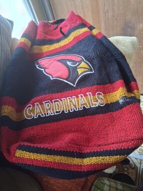 Arizona Cardinals Knit Blanket with Team Logo - Red/Black/Gold